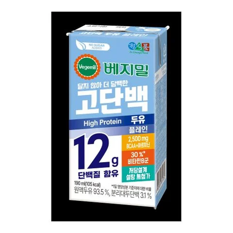 정식품)베지밀고단백두유플레인팩190ml