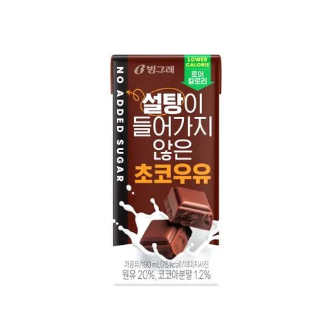 빙그레)설탕무첨가초코우유190ml