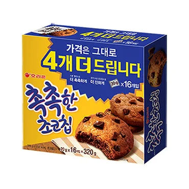 오리온)촉촉한초코칩16입