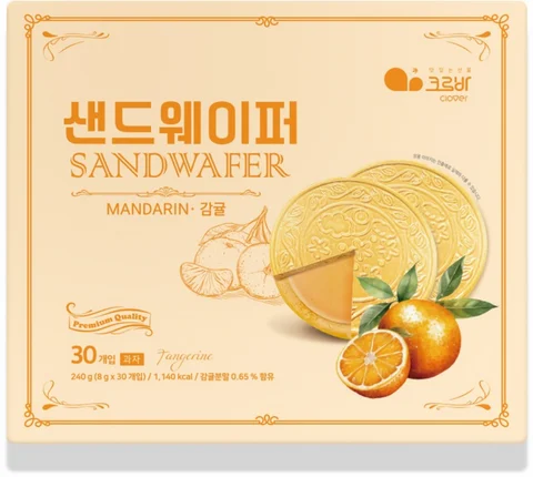 감귤 샌드웨이퍼 30개입(1박스), 1개, 240g