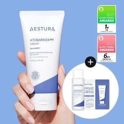 [1등크림] 에스트라 아토베리어365 크림 80ml 기획(+토너25ml+클렌징폼3g*3EA)