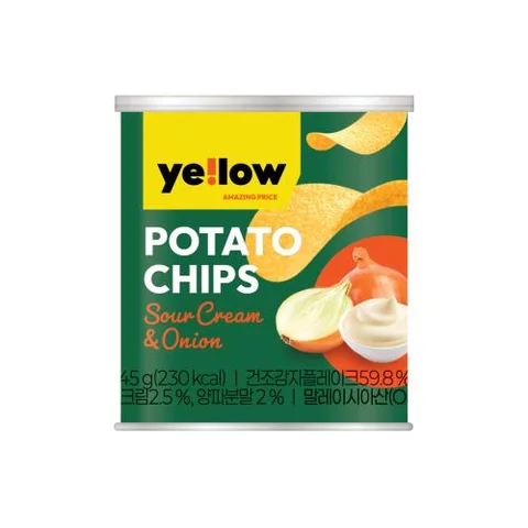 옐로우)감자칩사워크림&어니언45g